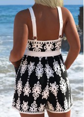 Tribal Print Black One Piece Swimwear | thumb picture 