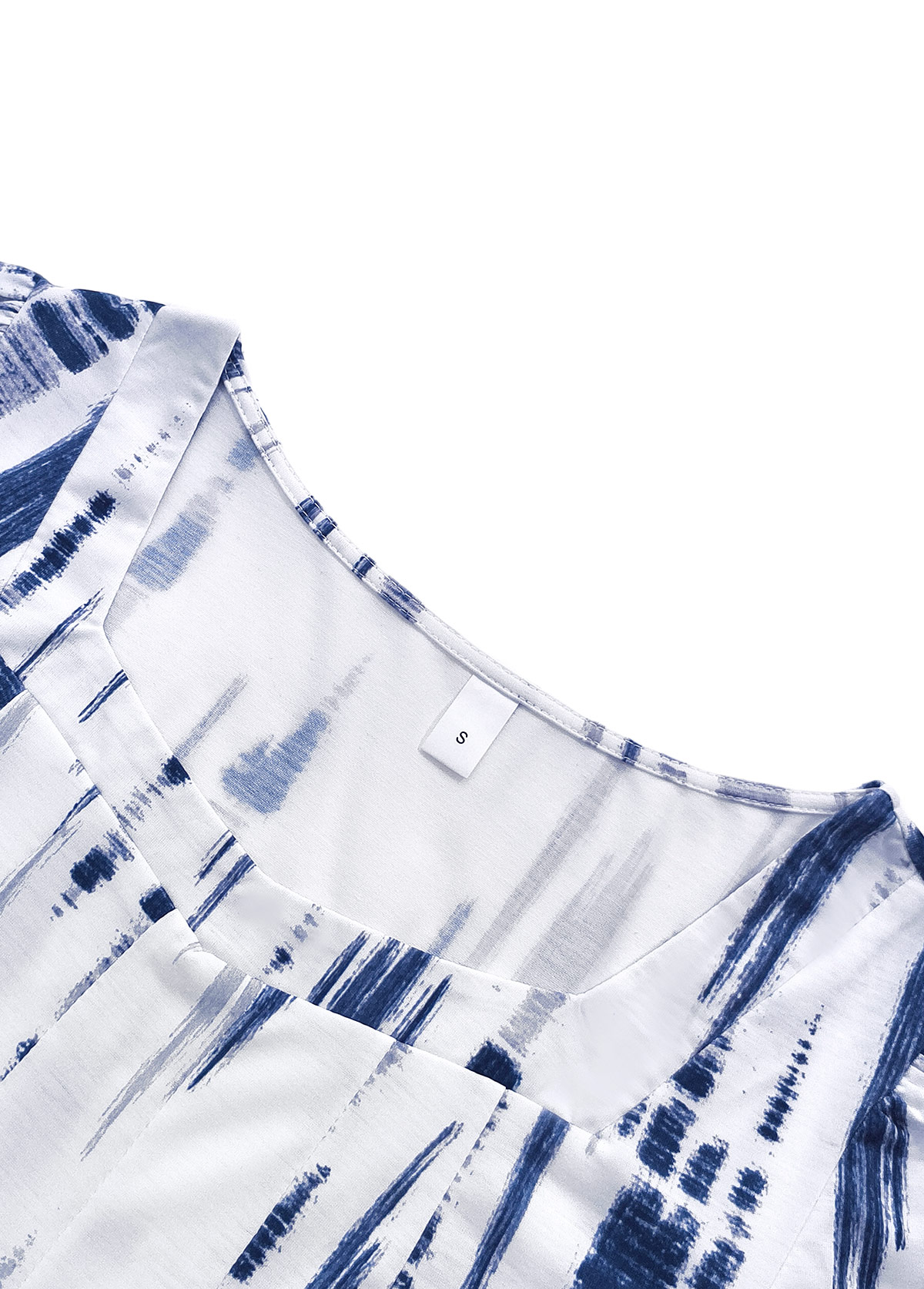 White Tie Dye Print Short Sleeve T Shirt | picture 