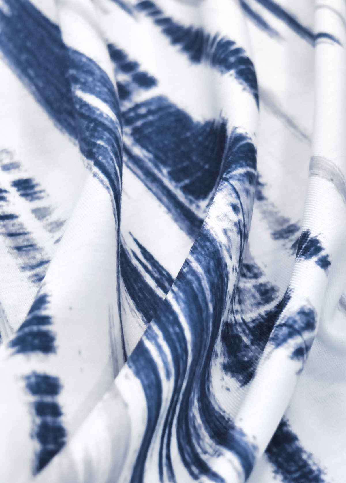 White Tie Dye Print Short Sleeve T Shirt | picture 