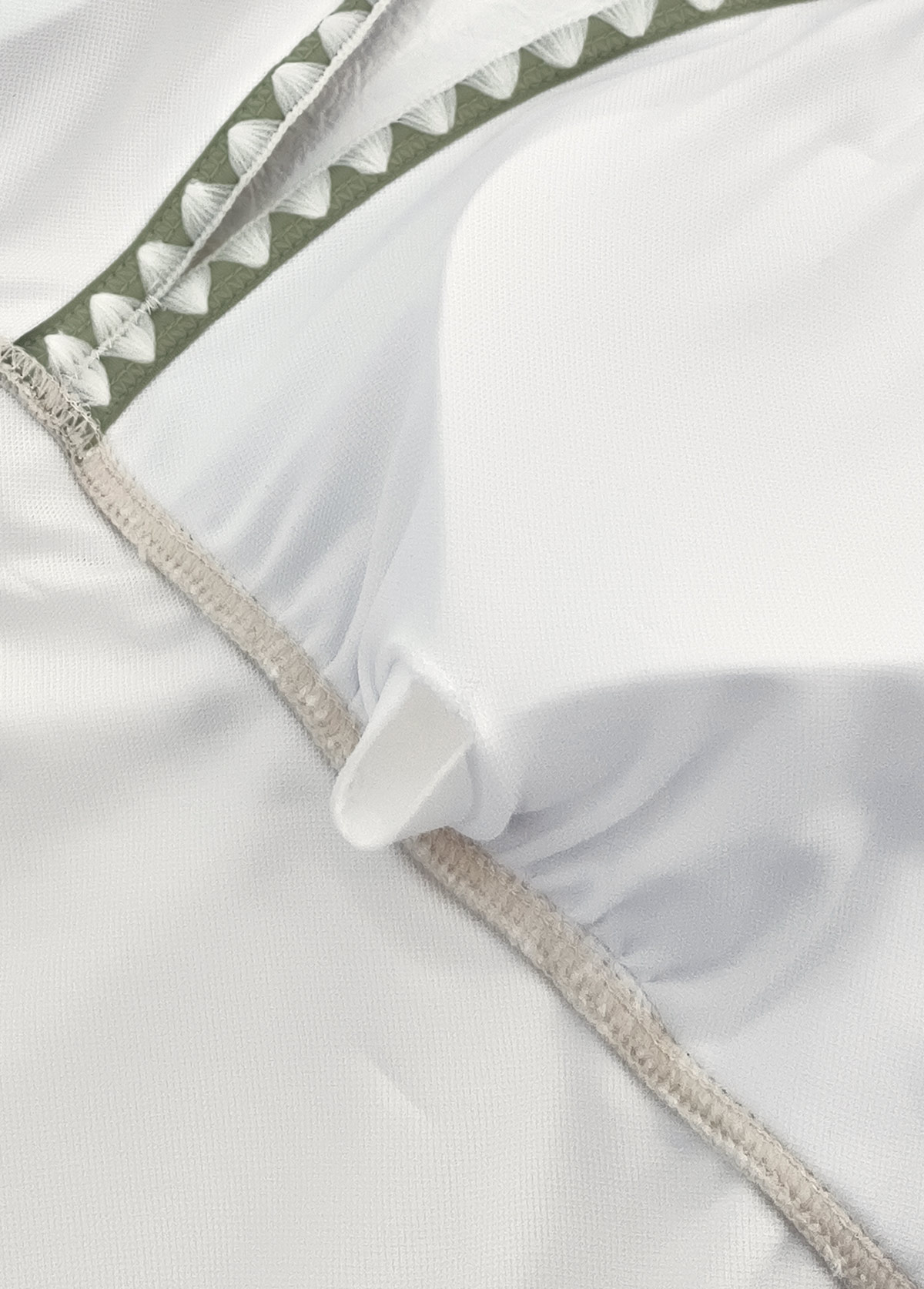 Mid Waisted Tropical Plants Print Beige Tankini Set | picture 