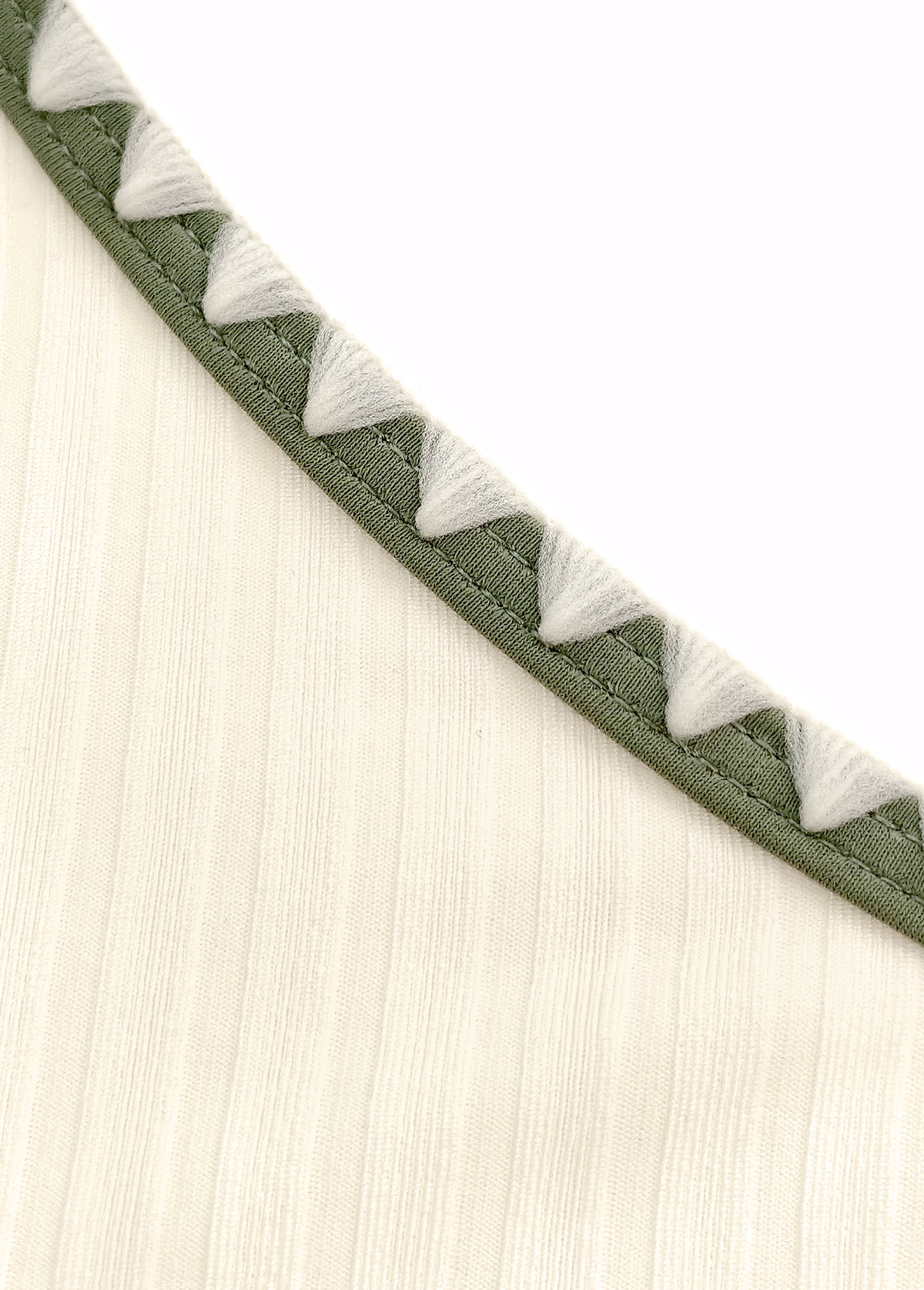 Mid Waisted Tropical Plants Print Beige Tankini Set | picture 