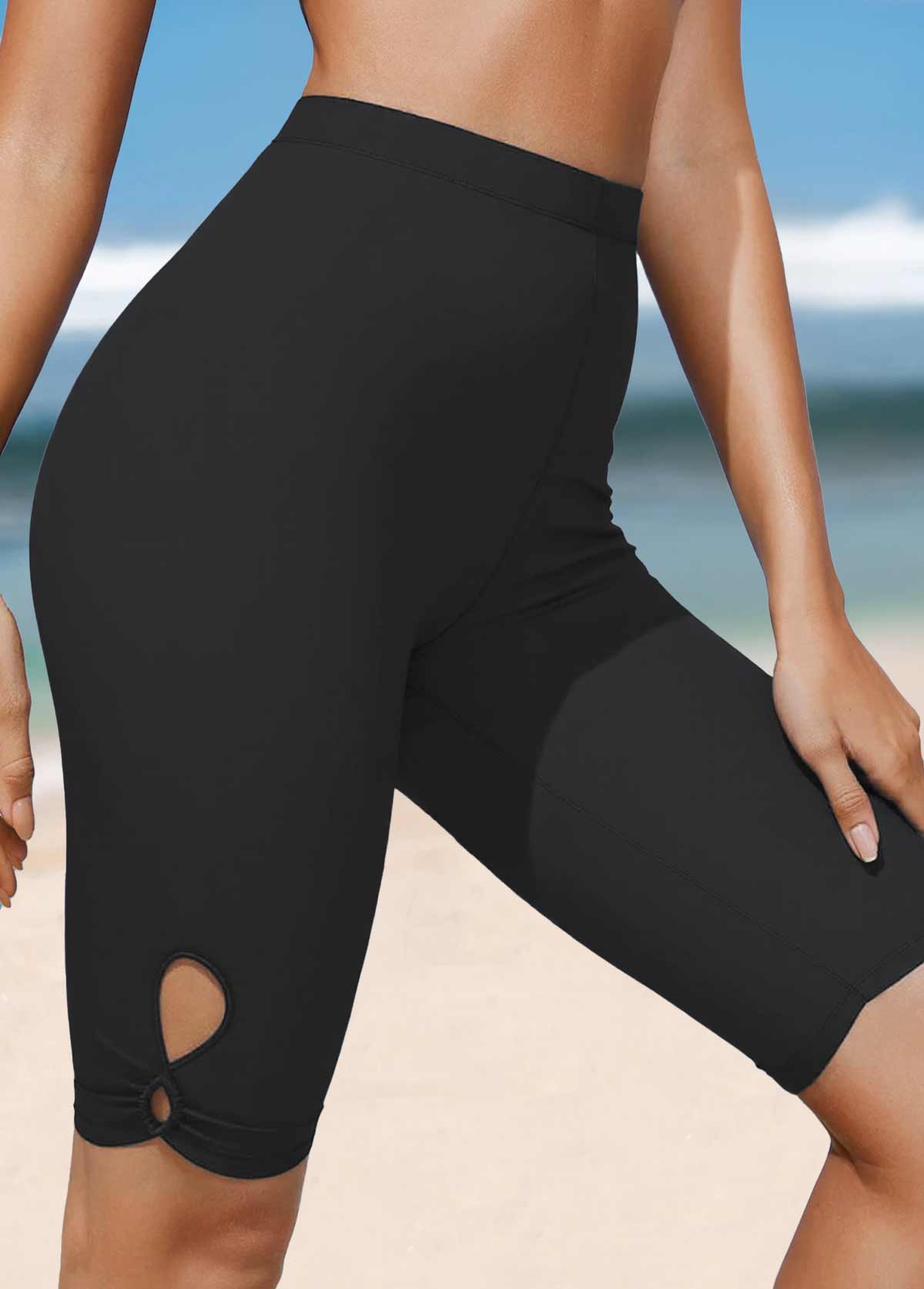 High Waisted Multi Color Swim Shorts | linkimg