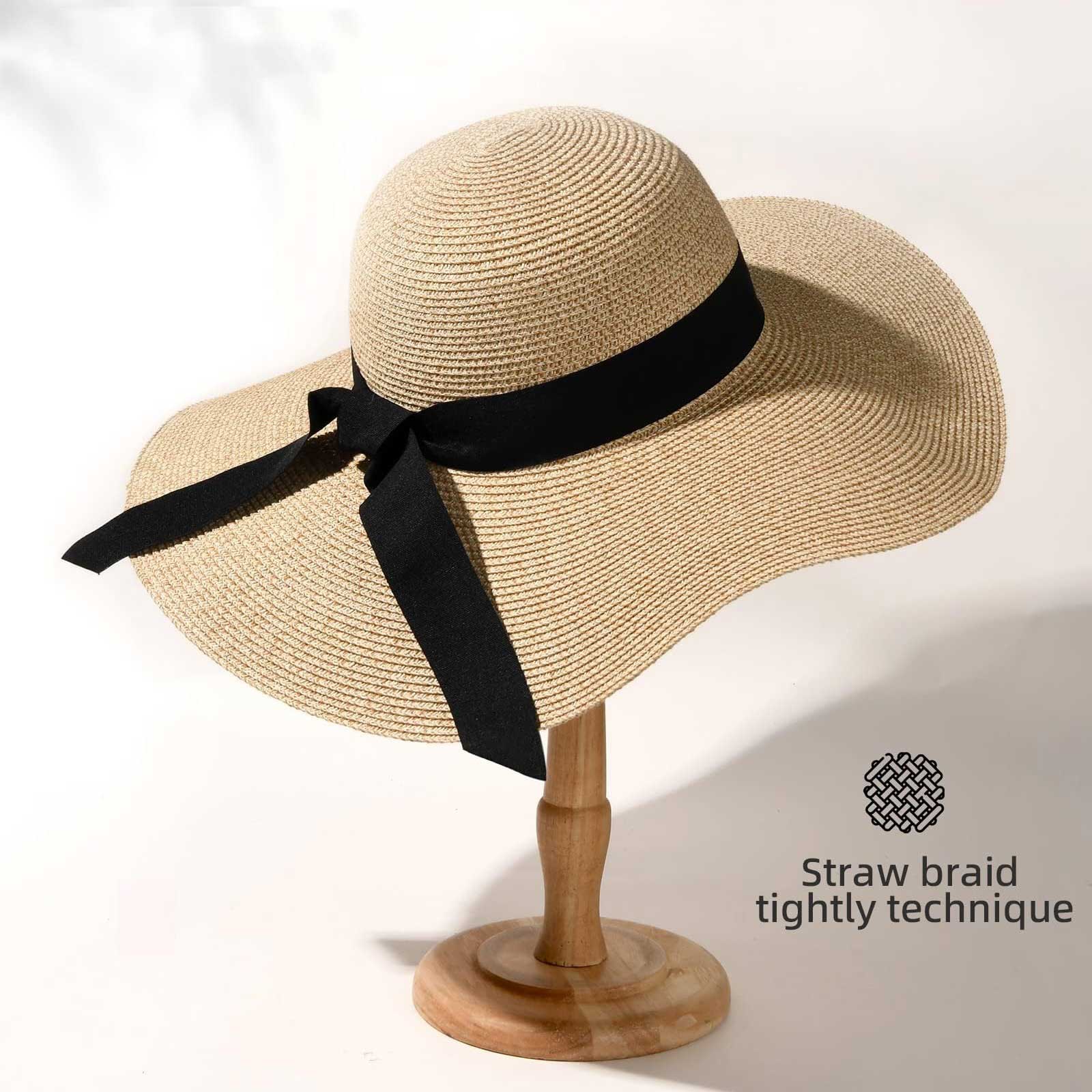 Light Camel Color Wide Brim Hat | picture 
