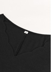 Black Pearl Short A Line V Neck Dress | thumb picture 