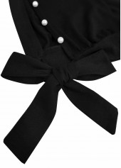 Black Pearl Short A Line V Neck Dress | thumb picture 