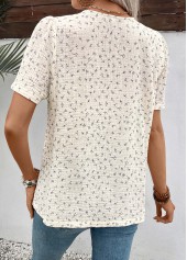 White Short Sleeve Round Neck T Shirt | thumb picture 