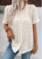 White Short Sleeve Round Neck T Shirt