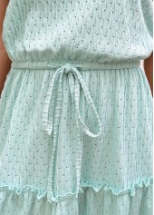 Light Green Tummy Coverage Short Strappy V Neck Dress | thumb picture 