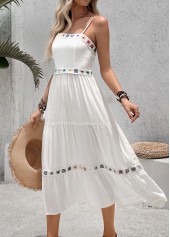 Beige Color Patchwork Strappy Bandeau Dress | thumb picture 