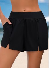 Mid Waisted Black Color Swim Shorts | thumb picture 