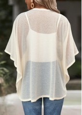 Beige Half Sleeve Tunic Light Cardigan | thumb picture 