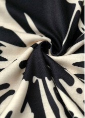 Black Leaf Print Short Sleeveless Round Neck Dress | thumb picture 