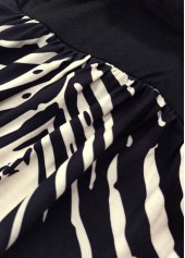 Black Leaf Print Short Sleeveless Round Neck Dress | thumb picture 