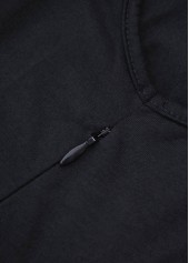 Black Leaf Print Short Sleeveless Round Neck Dress | thumb picture 