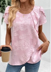 Pink Short Sleeve Round Neck T Shirt | thumb picture 