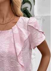 Pink Short Sleeve Round Neck T Shirt | thumb picture 