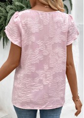Pink Short Sleeve Round Neck T Shirt | thumb picture 