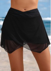 High Waisted Patchwork Black Swim Skirt | thumb picture 