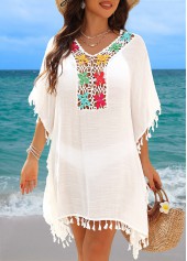 Tummy Coverage Tassel White Cover Up | thumb picture 