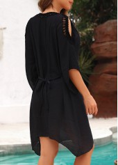 Patchwork Black V Neck Cover Up | thumb picture 