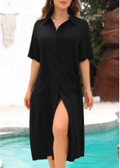 Tummy Coverage Black Half Sleeve Cover Up | thumb picture 