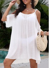 Adjustable Tie Lightweight White Cover Up | thumb picture 