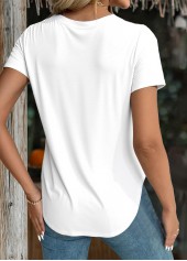 White Short Sleeve Round Neck T Shirt | thumb picture 