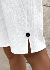 White Elastic Waist High Waisted Pants | thumb picture 