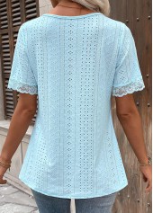 Light Blue Tummy Coverage Short Sleeve T Shirt | thumb picture 