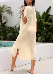 Tummy Coverage Beige V Neck Cover Up | thumb picture 