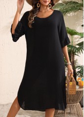 Split Black V Neck Cover Up | thumb picture 