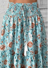 Mint Green Tribal Print A Line Elastic Waist Skirt | thumb picture 