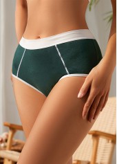 Blackish Green Color High Waisted Panty