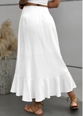 White A Line Elastic Waist Skirt | thumb picture 