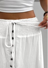 White A Line Elastic Waist Skirt | thumb picture 
