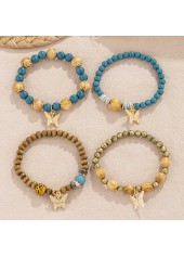 Peacock Blue Butterfly Alloy Detail Bracelets | thumb picture 
