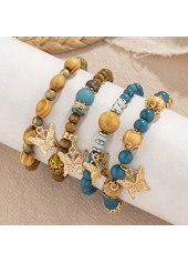 Peacock Blue Butterfly Alloy Detail Bracelets | thumb picture 