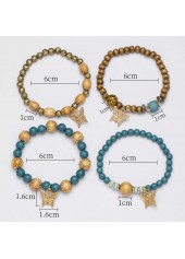 Peacock Blue Butterfly Alloy Detail Bracelets | thumb picture 