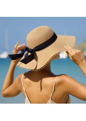 Light Camel Color Wide Brim Hat | thumb picture 