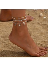 Raw White Shell Seed Beads Anklets