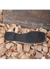 Beige Tribal Print Peep Toe Falt | thumb picture 