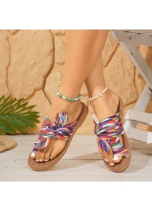 Multi Color Graffiti Print Toe Post Falt | thumb picture 