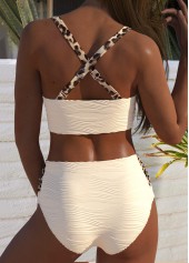 High Waisted Leopard Beige Bikini Set | thumb picture 