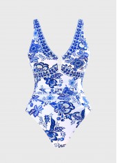 Random Floral Two-Piece One Piece Swimwear and Skirt | thumb picture 