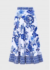 Random Floral Two-Piece One Piece Swimwear and Skirt | thumb picture 