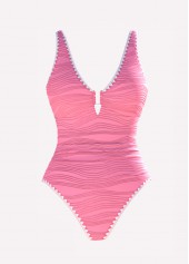 Floral Print Pink One Piece Swimwear and Skirt | thumb picture 