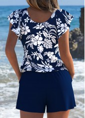 Floral Print Navy One Piece Swimwear | thumb picture 