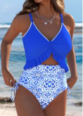 Random Floral Print Royal Blue One Piece Swimwear | thumb picture 