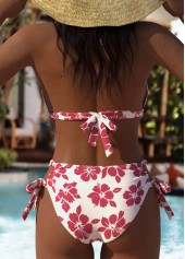High Waisted Floral Print Hot Pink Bikini Set | thumb picture 
