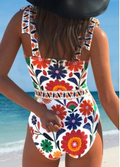 Random Floral Print Multi Color One Piece Swimwear | thumb picture 